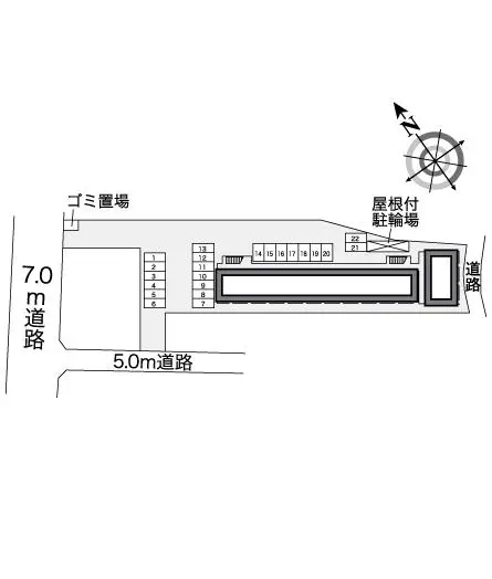 ★手数料０円★泉大津市二田町２丁目 月極駐車場